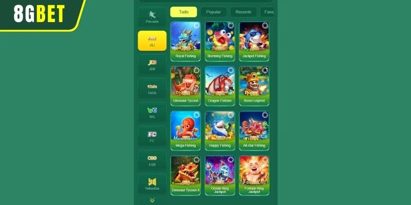 Alguns dos Jogos de 8GBET Pescaria Mais Procurados na 8GBET
