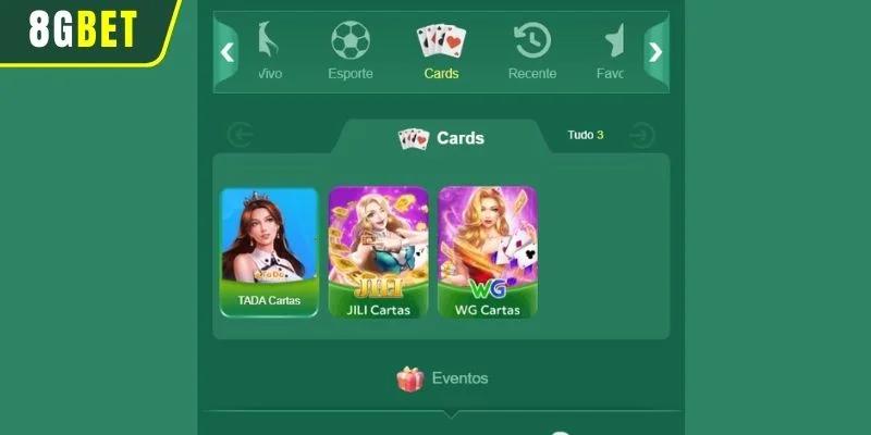 Como Participar do 8GBET Cartas?