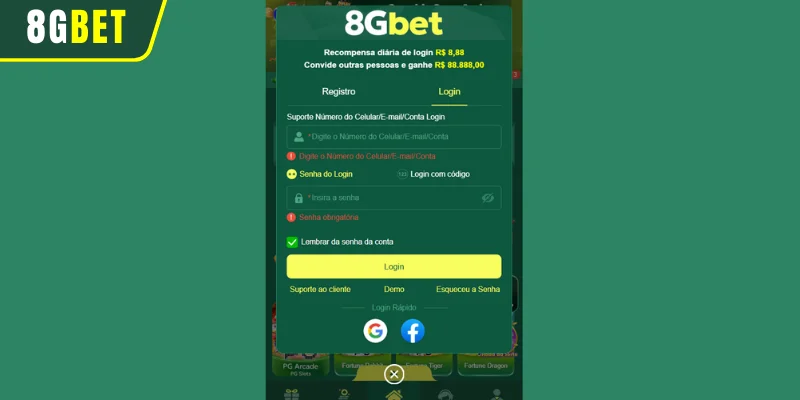 Guia Completo: Como Fazer o 8GBET Registro 
