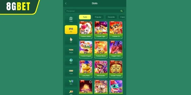 Os Jogos de 8GBET Slots Mais Populares no Cassino
